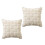 Set van 2 stijlvolle, jacquard geborduurde-45x45cm Lichtgeel 1