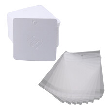 Conjunto de 100 Cartões Kraft para Broches, Expositores Quadrados para Broches, Etiquetas Marrons para Venda de Joias, Artesanato e Varejo