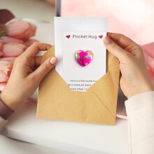Cadeau en cristal en forme de cœur avec carte de vœux – Un souvenir précieux pour les anniversaires, les fêtes et les moments spéciaux –
