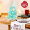 Blue Tabletop Christmas Tree, 17-Inch Artificial Tree with Decorations, for Desktop Party Decor 5