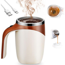 Mug à café auto-mélangeur, rechargeable par USB, agitation magnétique, en acier inoxydable, compatible avec le café, le lait et le thé
