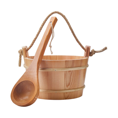 Multipurpose Practical Sauna Water Bucket and Ladle Bathroom