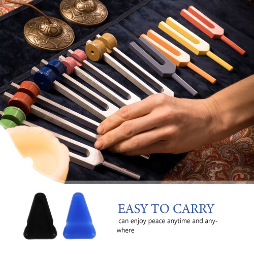 4Pcs Assorted Color Silicone Tuning Fork Holder for Meditation and Therapy 2