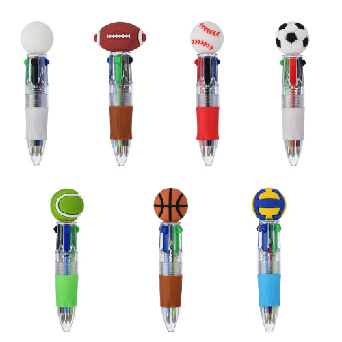 Novelty 4-Color Retractable Pen Shaped Like-Baseball 20PCS 1