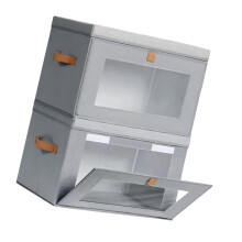 Double Set Durable Storage Holders Featuring Visible-grey