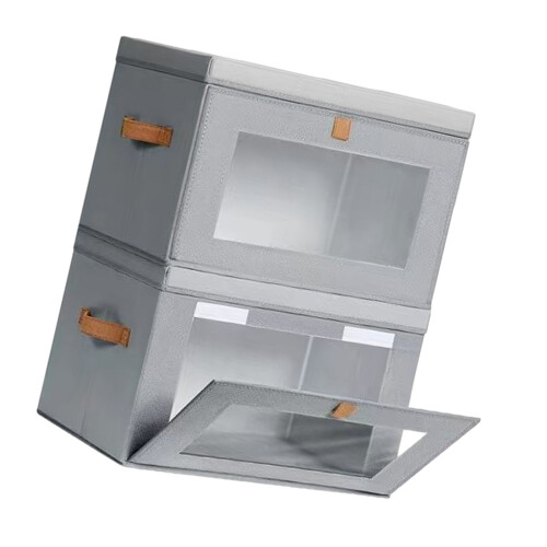 Double Set Durable Storage Holders Featuring Visible-grey