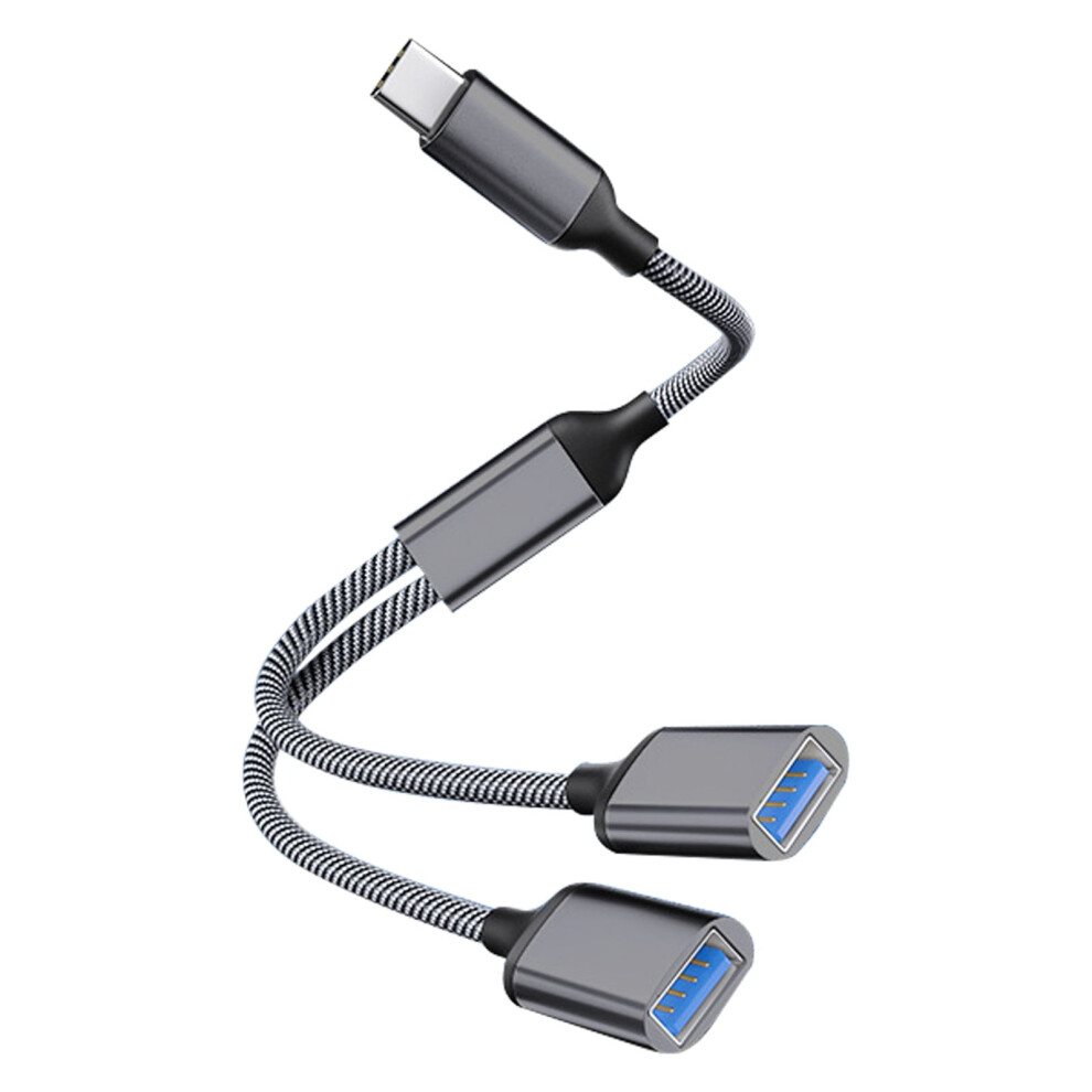 Type C To Usb Adapter Port Splitter For Charging & Data Transfer Compact Hub For Usb Flash Drives & Devices 9555307465942