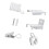 Bendable Rail Bracket Flexible Mounting Hardware for-White 1