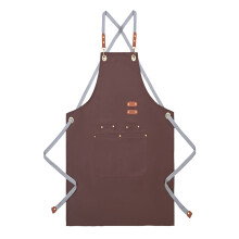 Grembiule da cucina in offerta, grembiule da lavoro, grembiule da cucina in tela di cotone con tasche, cinturini posteriori regolabili, grembiule per