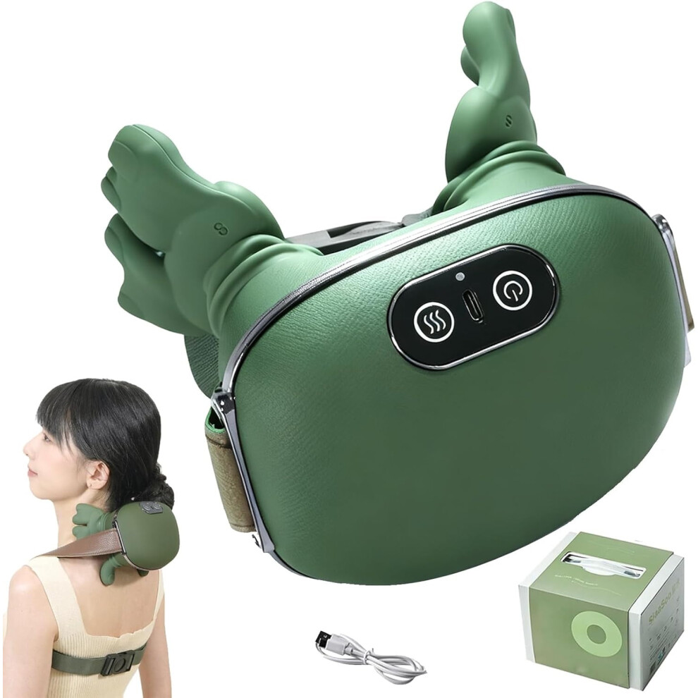 Yyuenw Neck Massager with Real Hand Simulation, Wireless 4D Kneading for Pain Relief â Compatible with All Users