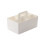 Square Storage Basket, Plastic, Stackable Design, Partitioned Organizer, for Dormitory, Home, and Desktop Drawer Storage, White, by 2