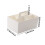 Square Storage Basket, Plastic, Stackable Design, Partitioned Organizer, for Dormitory, Home, and Desktop Drawer Storage, White, by 3