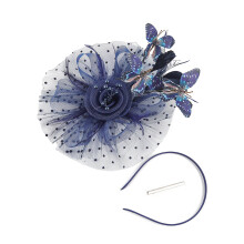 Stijlvolle vlinderhoofddeksels, decoratieve-Marineblauw