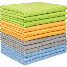 Lot de 50 chiffons de nettoyage en microfibre 30 x 30 cm, doux et absorbants, non pelucheux, pour voiture, cuisine, maison – Compatibles avec
