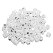 100Pcs White Plastic Size Marker Number Tags for Clothing Retail Hangers, and Easy to Use