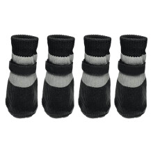 Accessoires pour animaux de compagnie : 4 bottes imperméables respirantes avec semelle ajustable pour chiens de petite, moyenne et grande taille