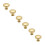 Brushed Gold Round Cabinet Knobs Zinc Alloy 10 Pack 1