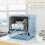 Homcom HOMCOM Countertop Dishwasher with Dual Water Supply and 6 Programs, White 7