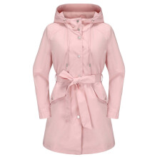 Giacca da donna impermeabile con cappuccio a tinta unita, con cintura, leggera, casual, ampia, antivento, giacca in pelle con cappuccio a maniche