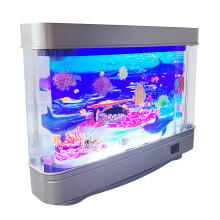 Lampe LED pour aquarium avec motif de poissons nageant, 30 cm
