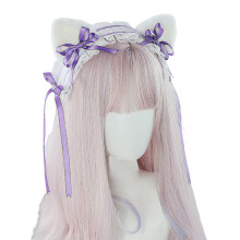 Lovely Faux Animal Ear Hairband Wonderful Decors-Light Purple
