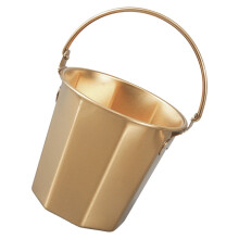 Outdoor Camping Multipurpose Golden Bucket with Handle, 1 Piece for Hiking, Fishing, and Travel
