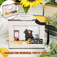 Cadre photo en bois pour remise de diplômes, promotion 2026 (1 pièce)