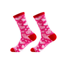 Valentinsdag Varme Sokker til Kvinder Strik Vintermode Termisk Blød Sjov Unisex Sjove Sokker Hot Pink