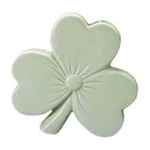 Vase en céramique trèfle pour la Saint-Patrick, 12 x 11,5 cm, vase à fleurs trèfle porte-bonheur pour la décoration de la maison et du jardin