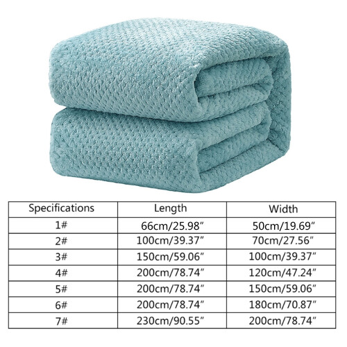 Thickened Color Pineapple Grid Blanket Coral Fleece Lightweight Blanket 1