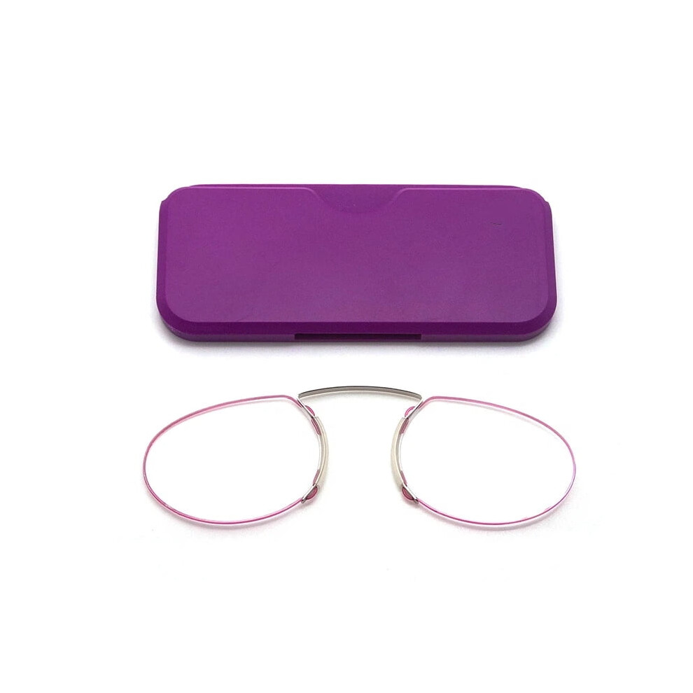Portable Reading Glasses with Case, Foldable Mini Pocket Design, Available in purple+1.5