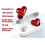 Heart Shape Wireless Noise-Cancelling Earbuds, Bluetooth5.3, LED Touch Control, Charging Case, Mic — Compatible with iOS/Android 3