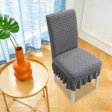 Funda elástica para silla con círculos inclinados, poliéster, 1 unidad.
