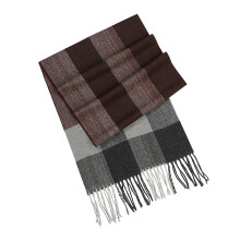 Men's British Plaid Multifunctional Scarf – Warm, Fringed, Soft & Stylish Winter Shawl for Casual, Office & Outdoor Use