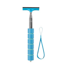 Telescopic Windshield Cleaner with Mirror Squeegee Blue 1pc