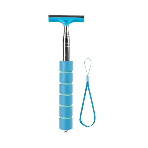 Telescopic Windshield Cleaner with Mirror Squeegee Blue 1pc