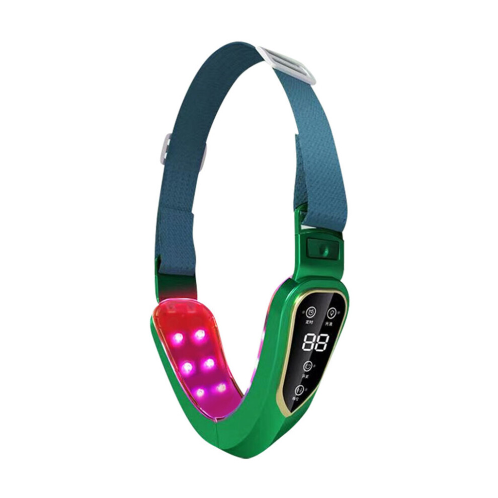 (Emerald Green) Facial Lifting Device Skin Tighten Double Chin Reducer V-shaped Lift