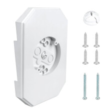 Vinyl Siding Mounting Block with Electrical Box White