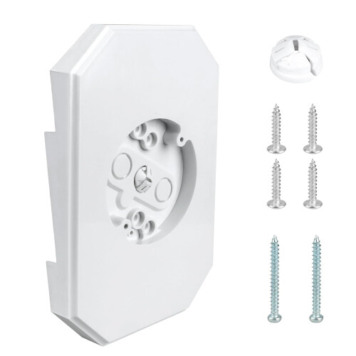 Vinyl Siding Mounting Block with Electrical Box White
