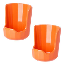 Orange Spoon Holder for Stove Top & Counter, Compatible with Coffee Spoons, Utensil & Pot Lid Rest – Set of 2