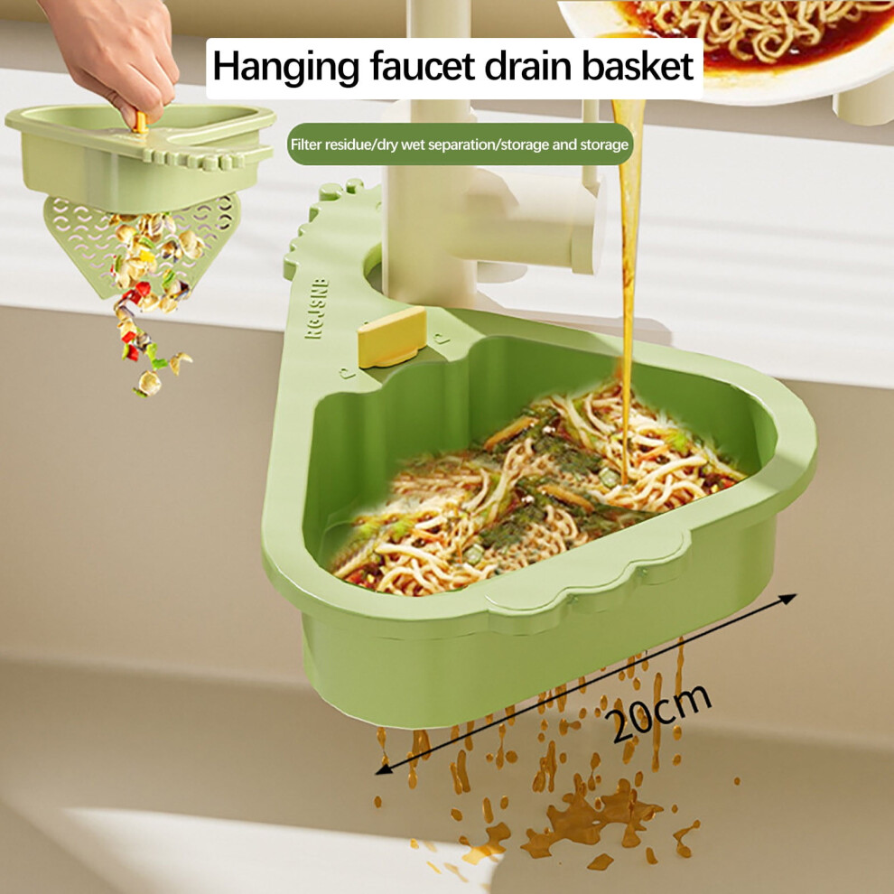 Kitchen Sink Caddy, Fruit & Vegetable Holder For Kitchen Sink, Plastic Kitchen Sink Organizer With Draining Tray, Rustproof Fruit Holder For Kitchen 9422877813995