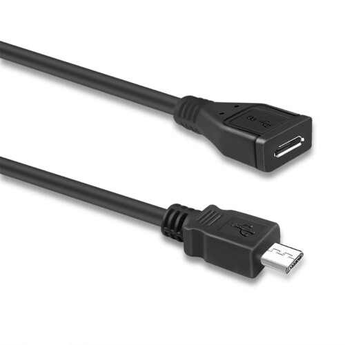 Cable de extensión micro USB macho a hembra de 1 m