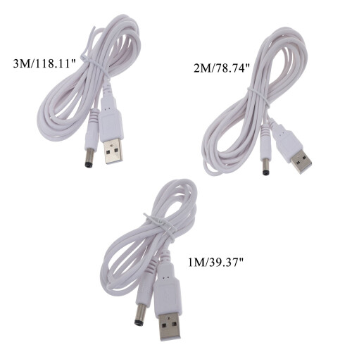 Cable de carga USB 2.0 a DC 5V, cable de carga USB a 5.5 x 2.5 mm 5V para router. 2