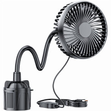 Golf Cart Fan Portable Universal Cup Holder Adjustable Gooseneck, 360 Degree Rotation, 3-Speed Settings,USB Powered