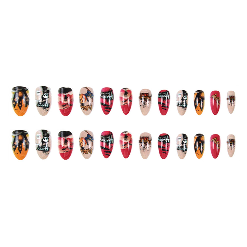 Nail Stickers Art 3D Pumpkin Bat Witch Design 24 Sheets