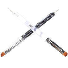2-Pack Nail Art Brushes in Assorted Colors for Women, Professional Craft Tools