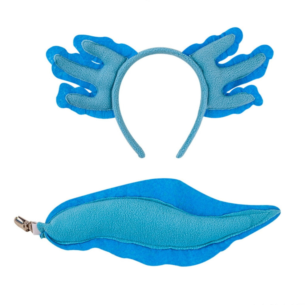 Unisex Lovely Salamanders Headband All Age Animal Ear Hairhoop Women Girl Halloween Props Hairband Family Gathering Headwear