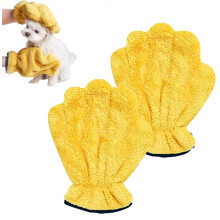 Korallenfleece-Pflegehandschuhe für Hunde und Katzen, einteilig