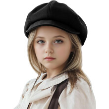 Kids Boys Girls Newsboy Caps Wool Flat Beret Cabbie Hat for Toddler