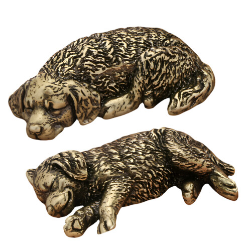 Statue d'animal en métal, Figurines de chien,-Allongez-vous 1